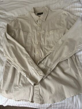 Lucky Brand Beige Casual Button-Down Shirt